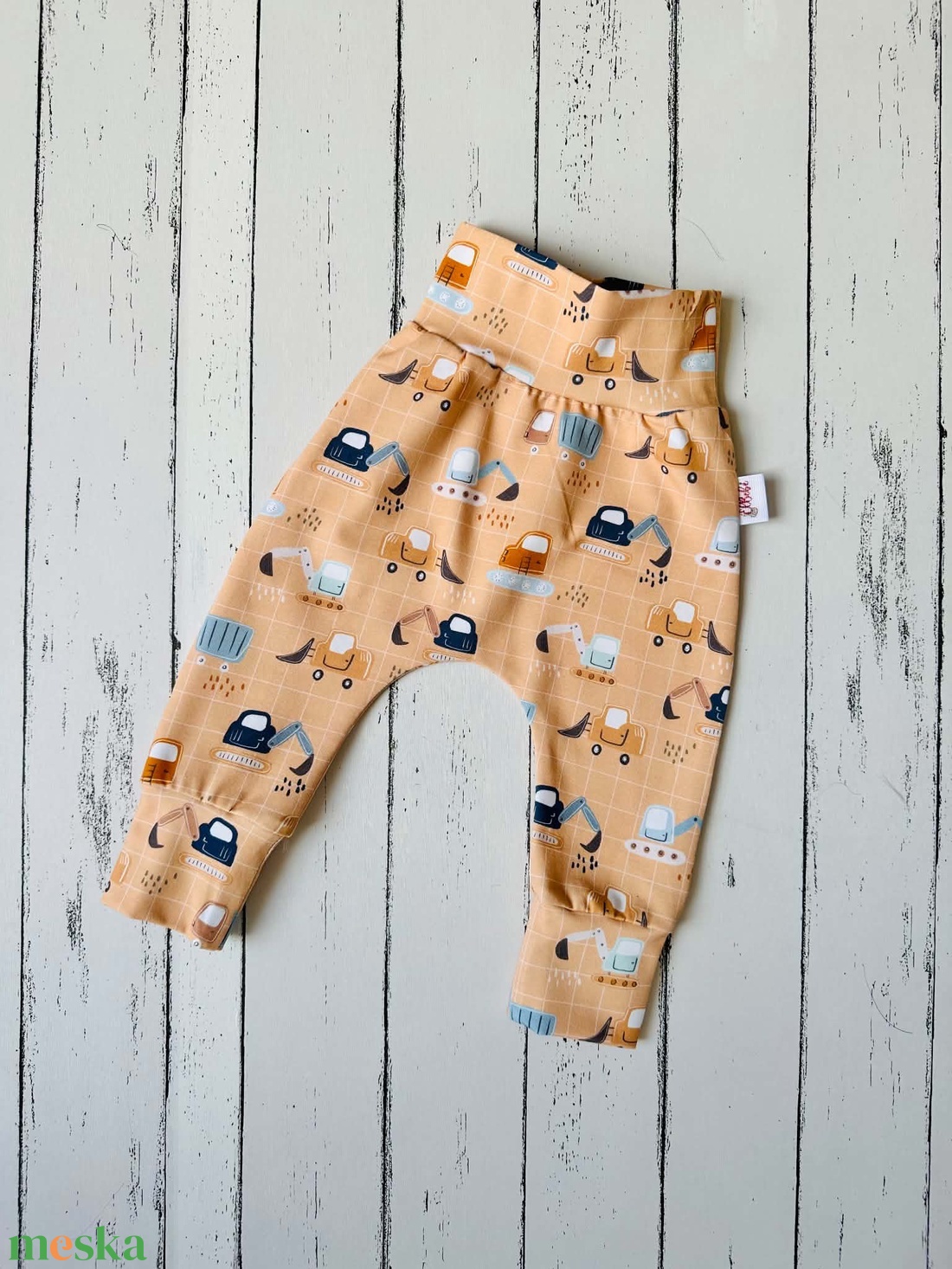 Markolós négyzetrácsos leggings (68) - baba - mama - babaruházat - baba nadrág - Meska.hu