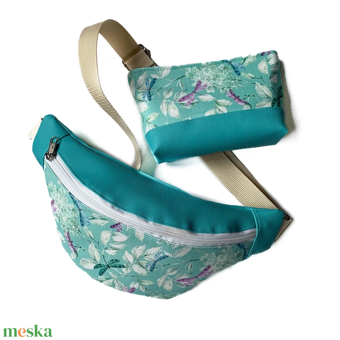 Övtáska szitakötőkkel - táska & tok - övtáska - Meska.hu