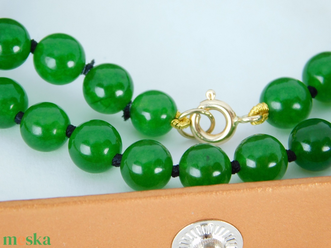 14 K Arany Jade Nyaklánc - ékszer - nyaklánc - medál nélküli nyaklánc - Meska.hu 14 K Arany Jade Nyaklánc - ékszer - nyaklánc - medál nélküli nyaklánc - Meska.hu