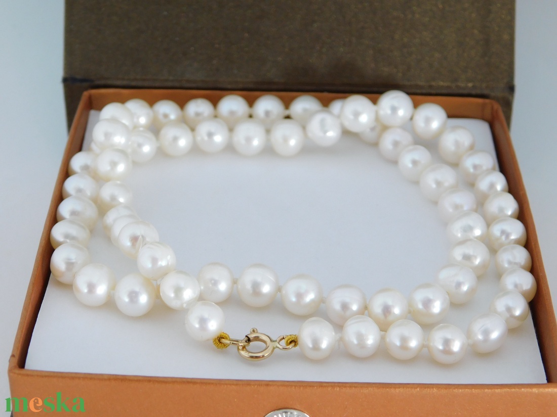Valódi Gyöngy Nyaklánc 14 K Arany - ékszer - nyaklánc - gyöngyös nyaklánc - Meska.hu