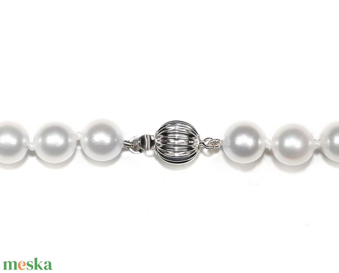 14 K Fehérarany Hullámos Gömbkapocs Nyaklánchoz, Karkötőhöz - kellékek & szerszámok - gyöngyfűzés kellékek - egyéb alkatrész - Meska.hu
