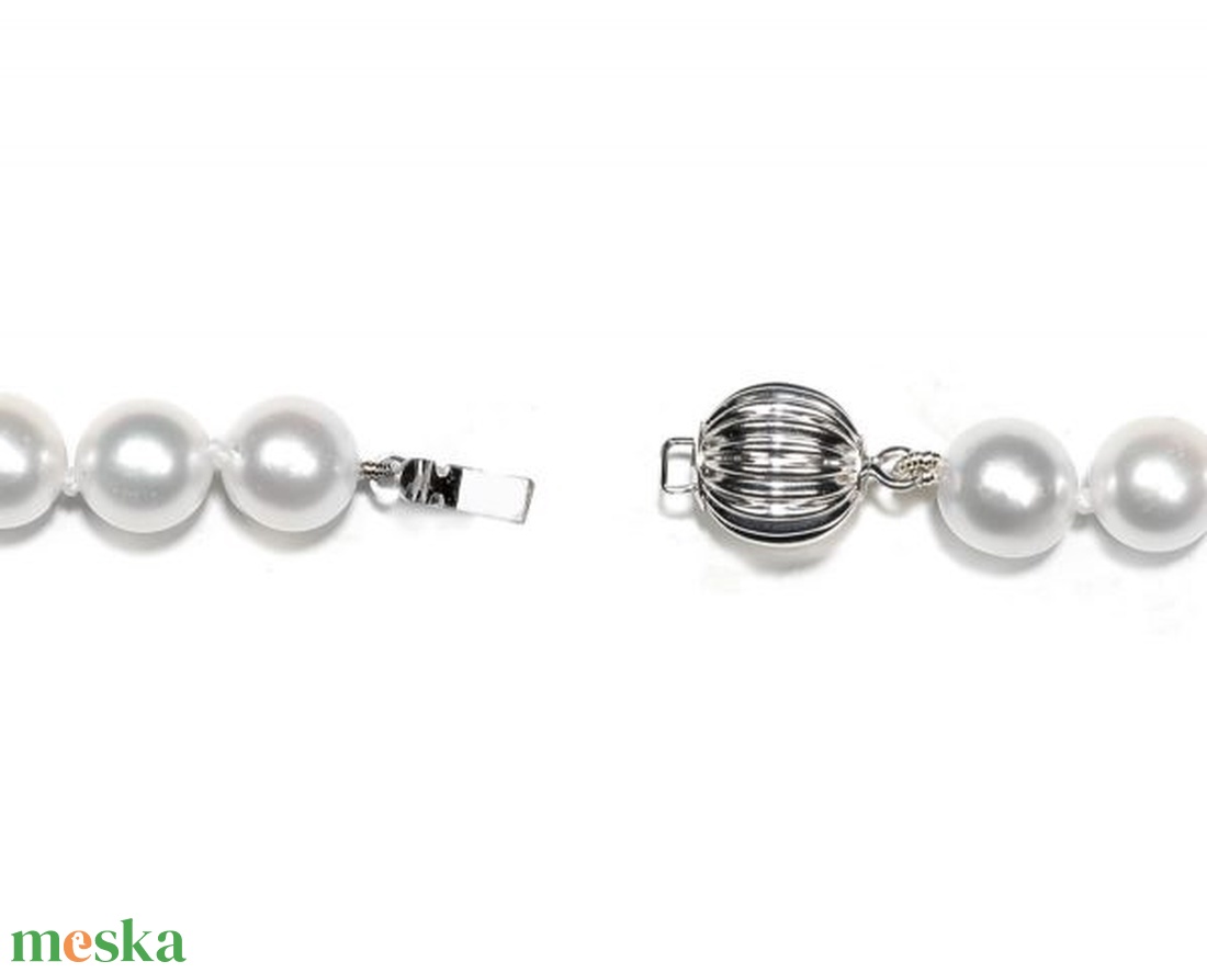 14 K Fehérarany Hullámos Gömbkapocs Nyaklánchoz, Karkötőhöz - kellékek & szerszámok - gyöngyfűzés kellékek - egyéb alkatrész - Meska.hu