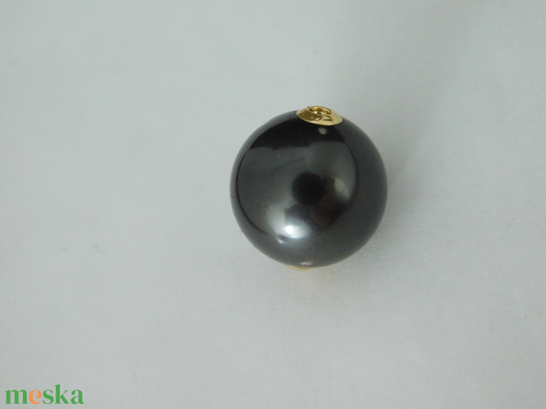 Tahiti Gyöngy Medál 18 K Arany Szélekkel AU750 Gyönyörű, Nagy 12 mm-es gyöngy - ékszer - nyaklánc - medál - Meska.hu