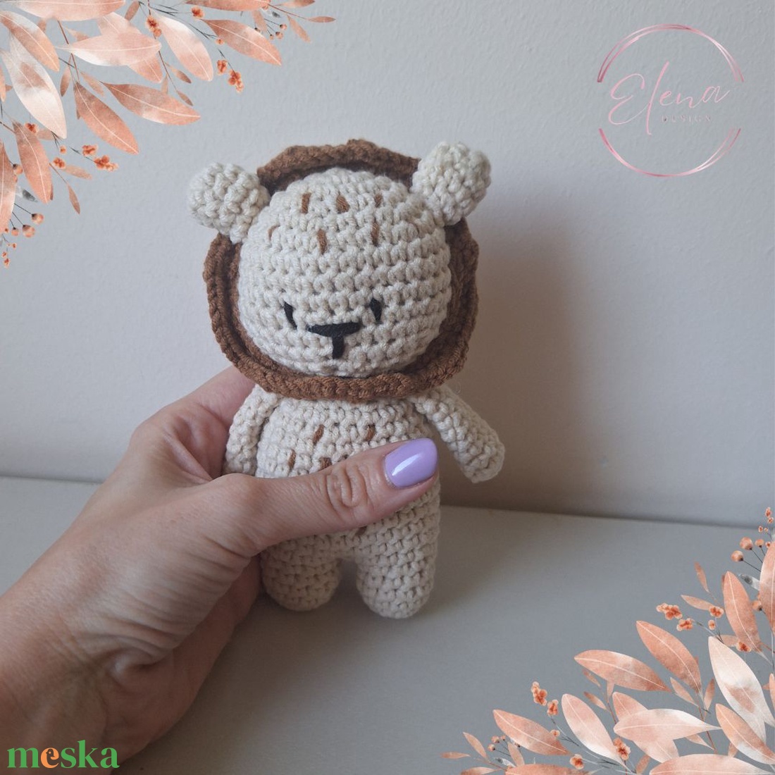 Horgolt amigurumi oroszlán - játék & sport - plüssállat & játékfigura - más figura - Meska.hu