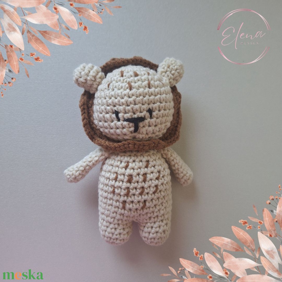 Horgolt amigurumi oroszlán - játék & sport - plüssállat & játékfigura - más figura - Meska.hu