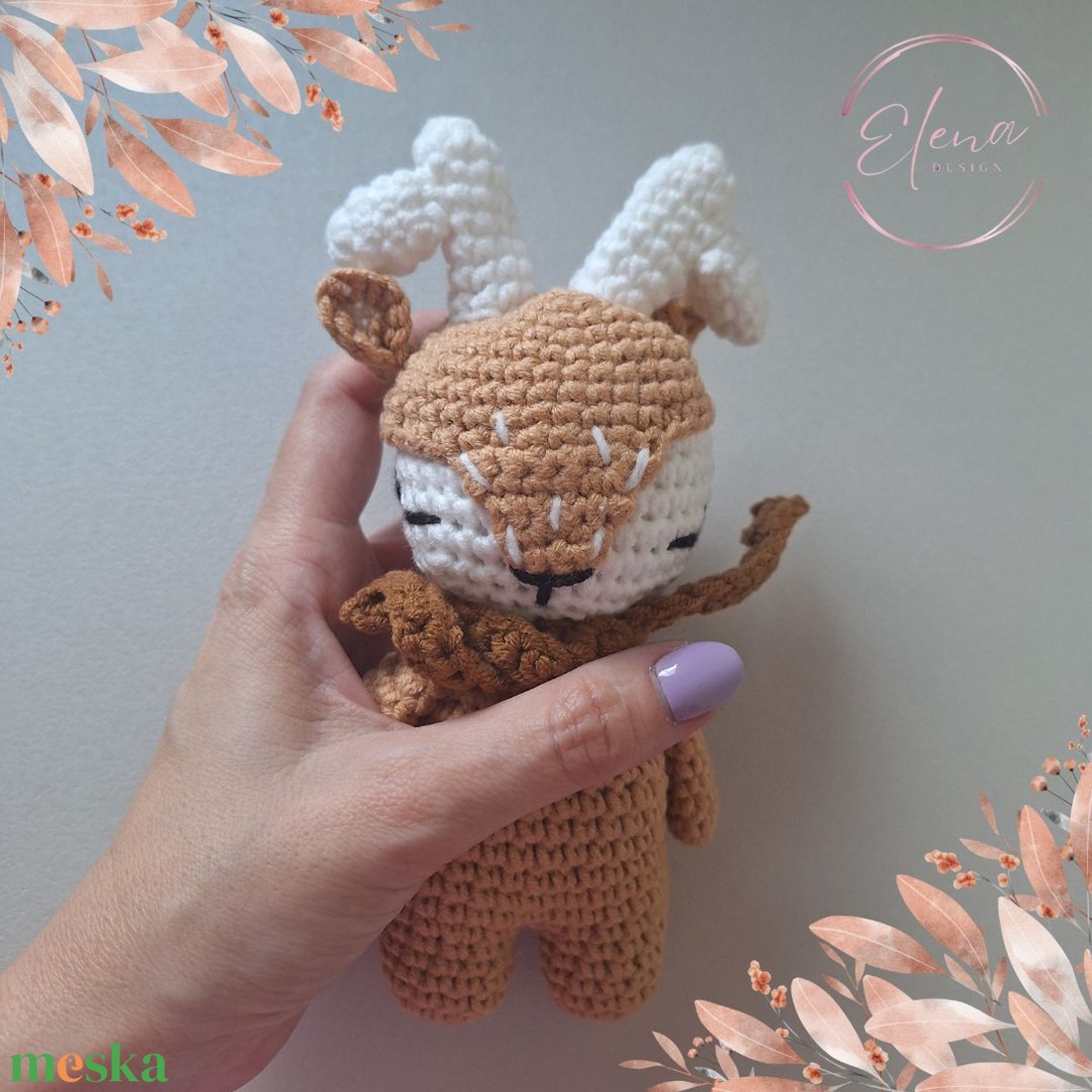 Horgolt rénszarvas - játék & sport - plüssállat & játékfigura - más figura - Meska.hu