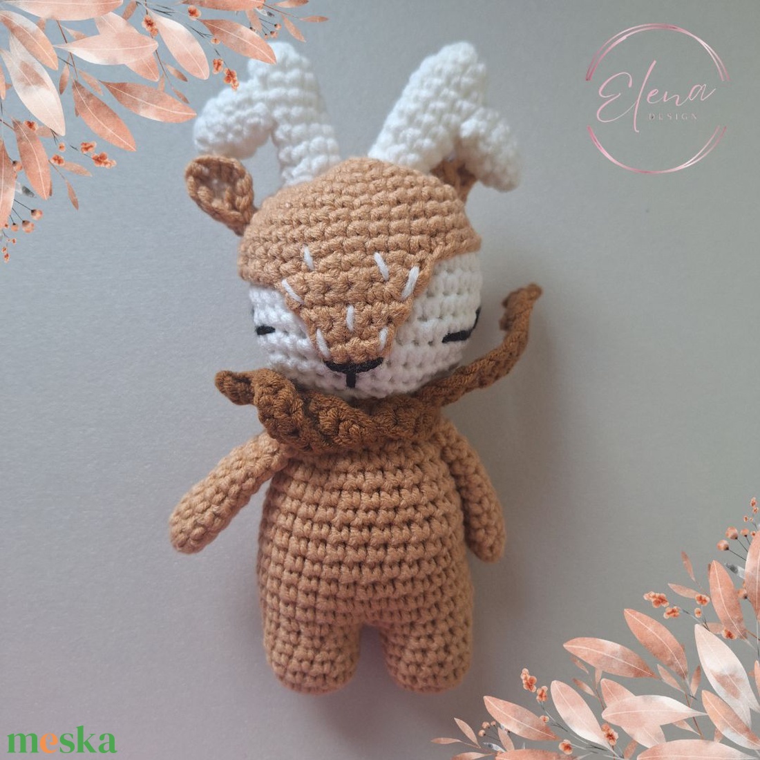 Horgolt rénszarvas - játék & sport - plüssállat & játékfigura - más figura - Meska.hu