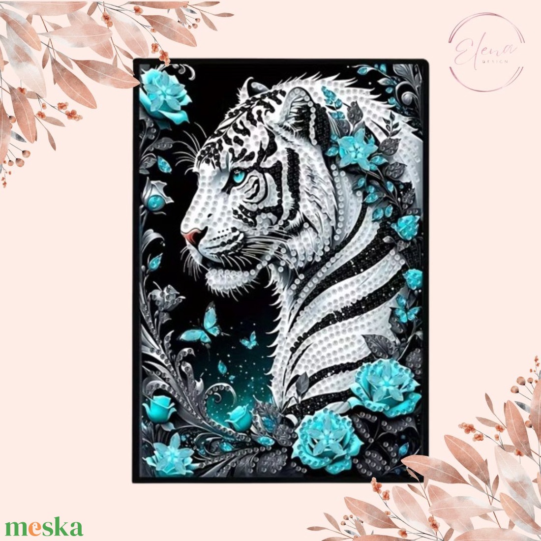 Fehér tigris jegyzetfüzet - otthon & életmód - papír, írószer - jegyzetfüzet & napló - Meska.hu