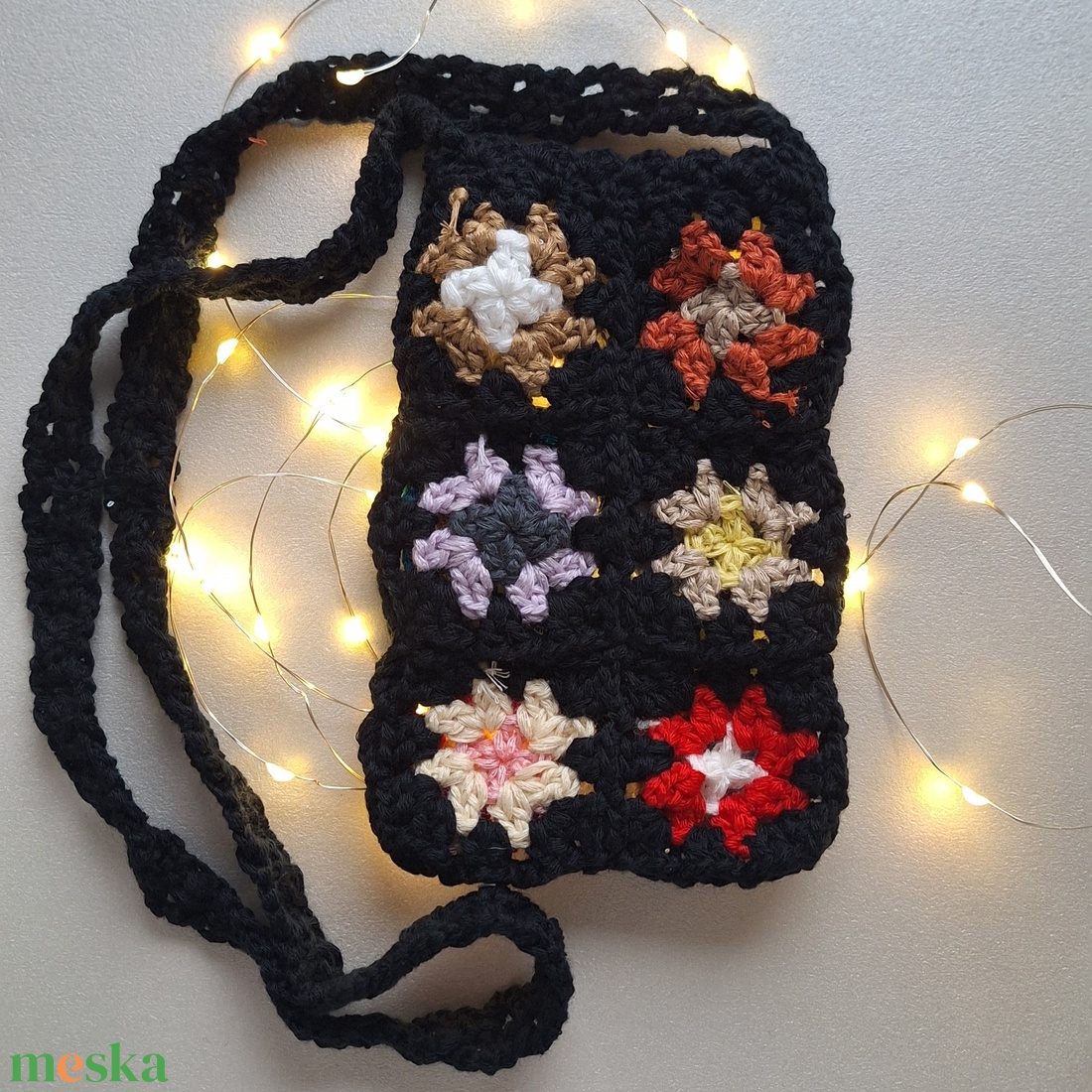 Horgolt kis táska - telefontartó - táska & tok - pénztárca & más tok - telefontok - Meska.hu