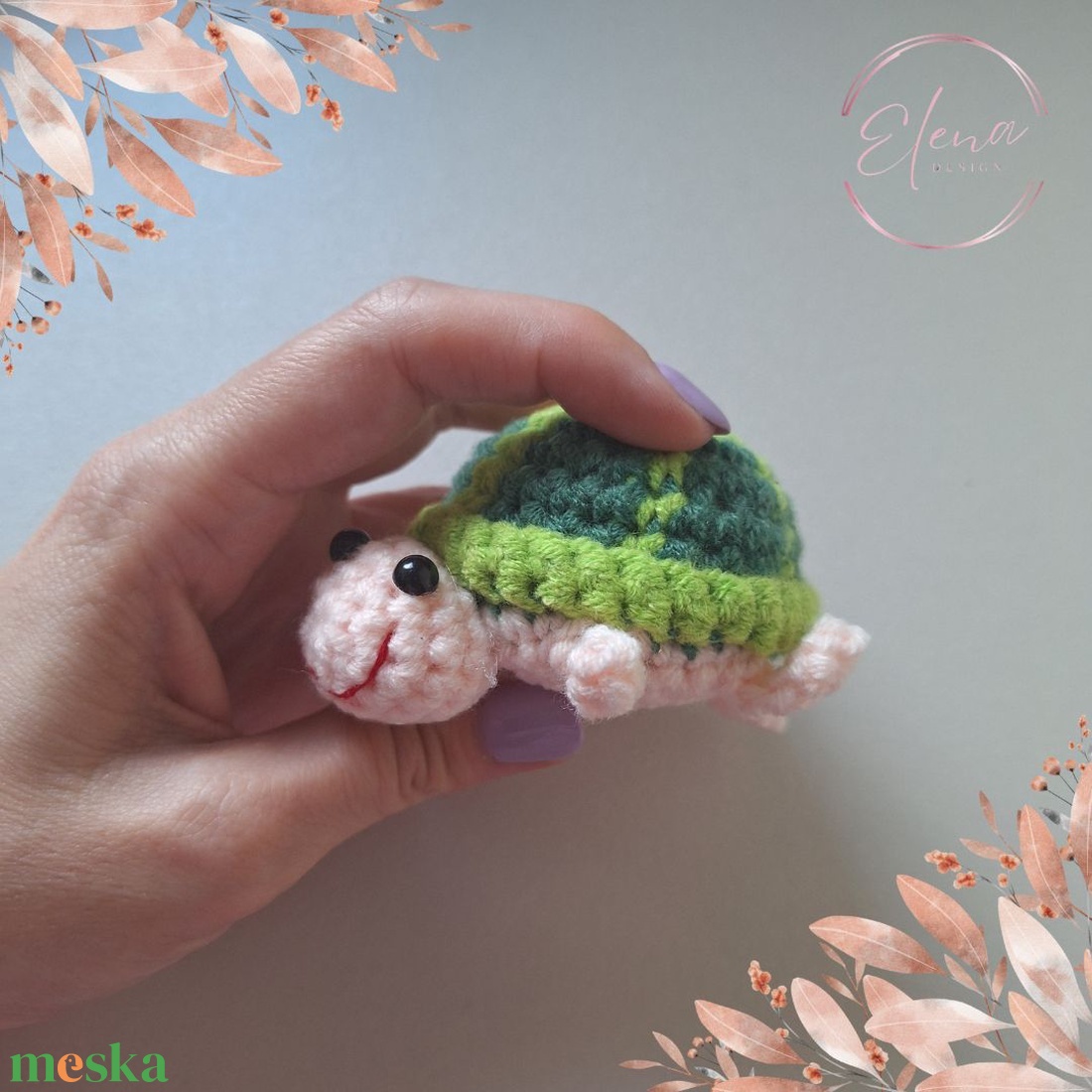 Horgolt teknős - játék & sport - plüssállat & játékfigura - más figura - Meska.hu