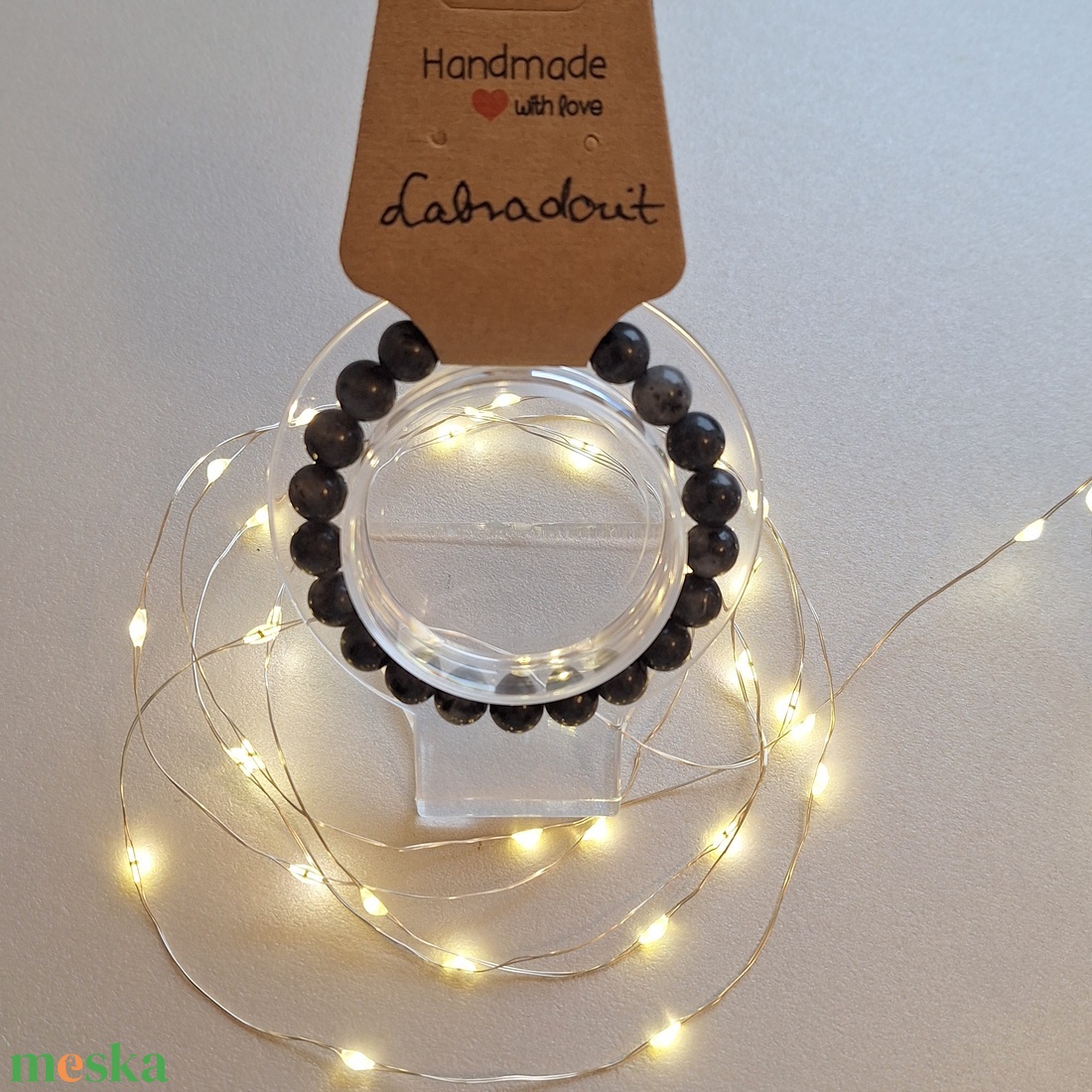 Ásványkarkötő - Labradorit - ékszer - karkötő - ásványkarkötő - Meska.hu