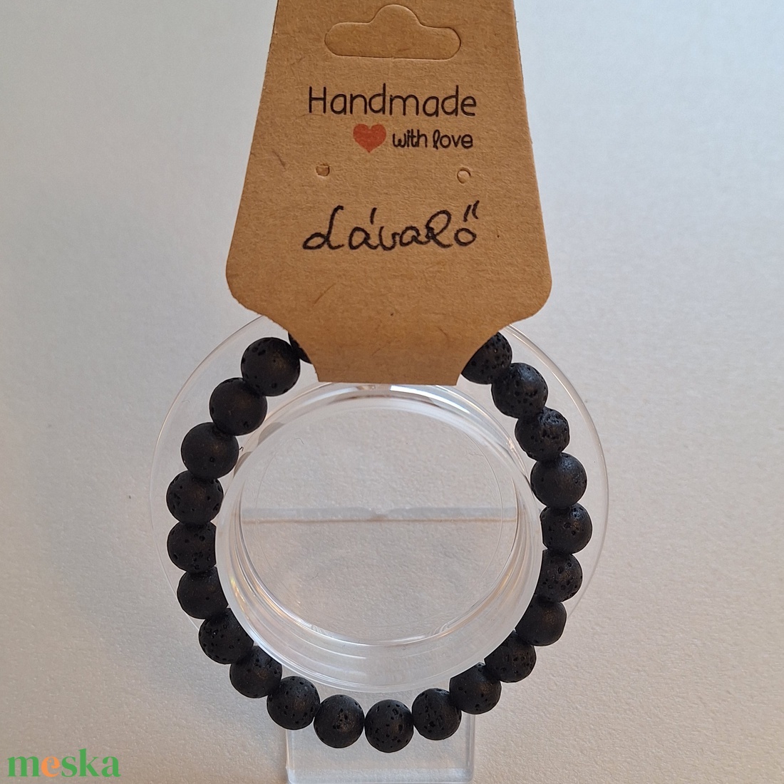 Ásványkarkötő - Lávakő - ékszer - karkötő - ásványkarkötő - Meska.hu