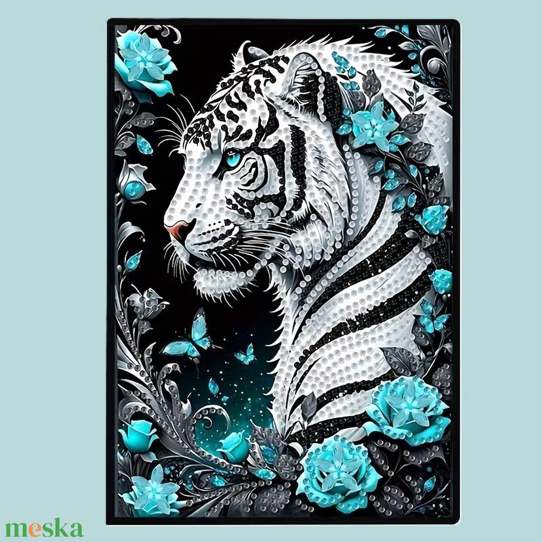 Fehér tigris jegyzetfüzet - otthon & életmód - papír, írószer - jegyzetfüzet & napló - Meska.hu