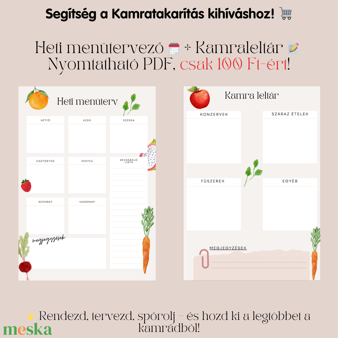 Heti Menü Terv és Kamraleltár - Tervezz és rendszerezz egyszerűen! - művészet - grafika & illusztráció - digitális - Meska.hu Heti Menü Terv és Kamraleltár - Tervezz és rendszerezz egyszerűen! - művészet - grafika & illusztráció - digitális - Meska.hu