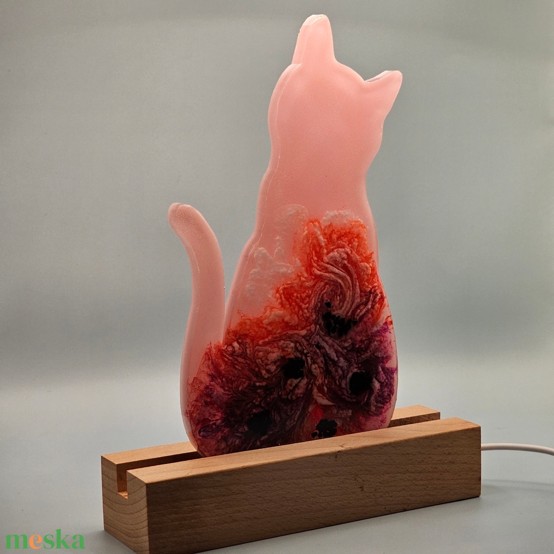 Cicakölyök kézműves epoxigyanta hangulatlámpa - otthon & életmód - lámpa - hangulatlámpa - Meska.hu