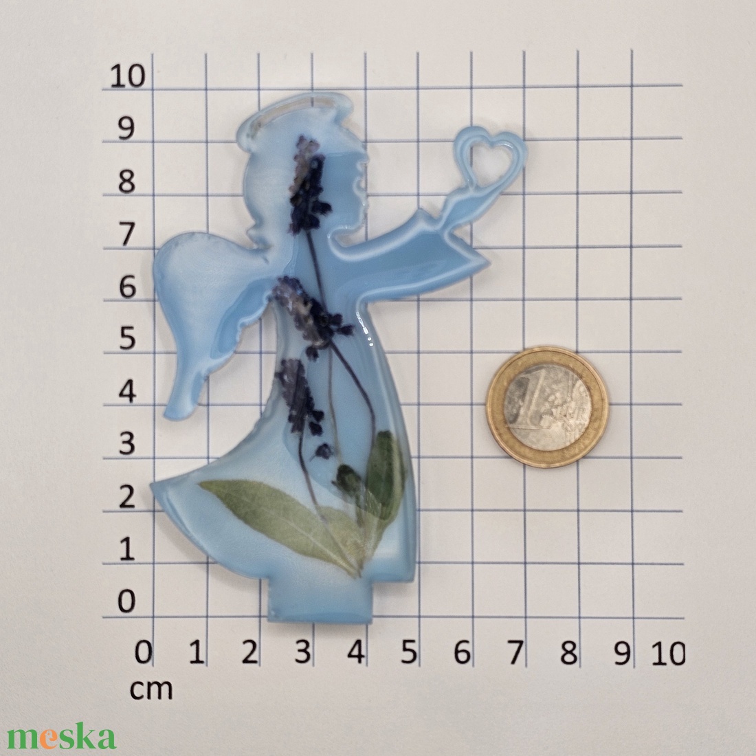 Húsvéti tojásalátét angyal � epoxi, valódi szárított virágok - otthon & életmód - dekoráció - húsvéti asztaldíszek - Meska.hu