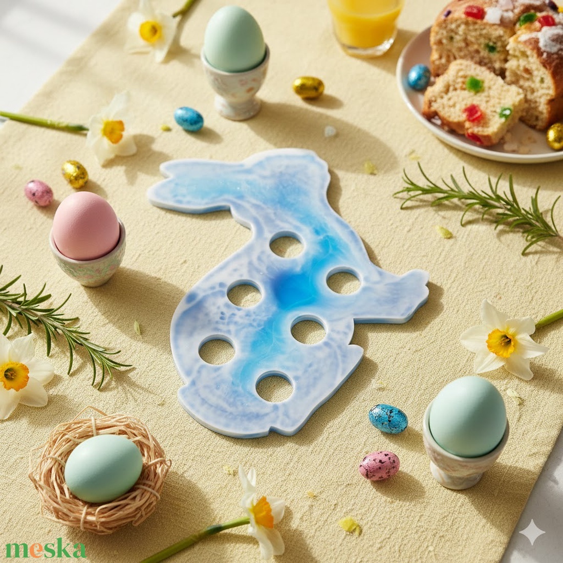 Húsvéti tojásalátét rendelésre � egyedi epoxi asztaldísz - otthon & életmód - dekoráció - húsvéti asztaldíszek - Meska.hu