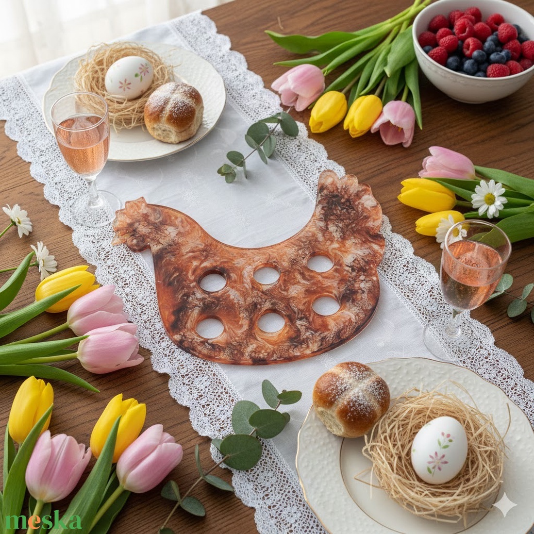 Húsvéti tojásalátét rendelésre � egyedi epoxi asztaldísz - otthon & életmód - dekoráció - húsvéti asztaldíszek - Meska.hu