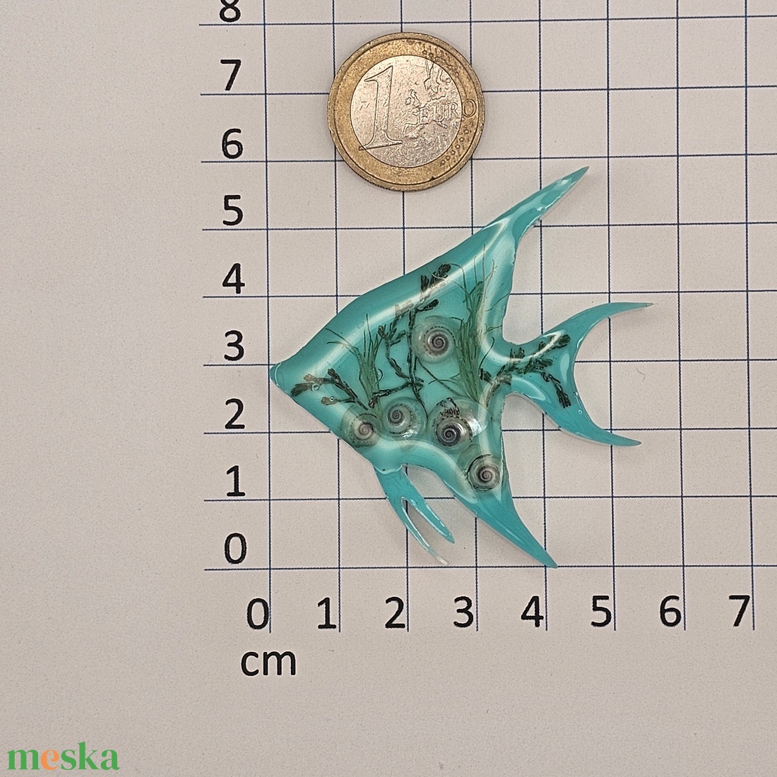Lagúna hal bross valódi növényekkel - ékszer - kitűző és bross - Meska.hu