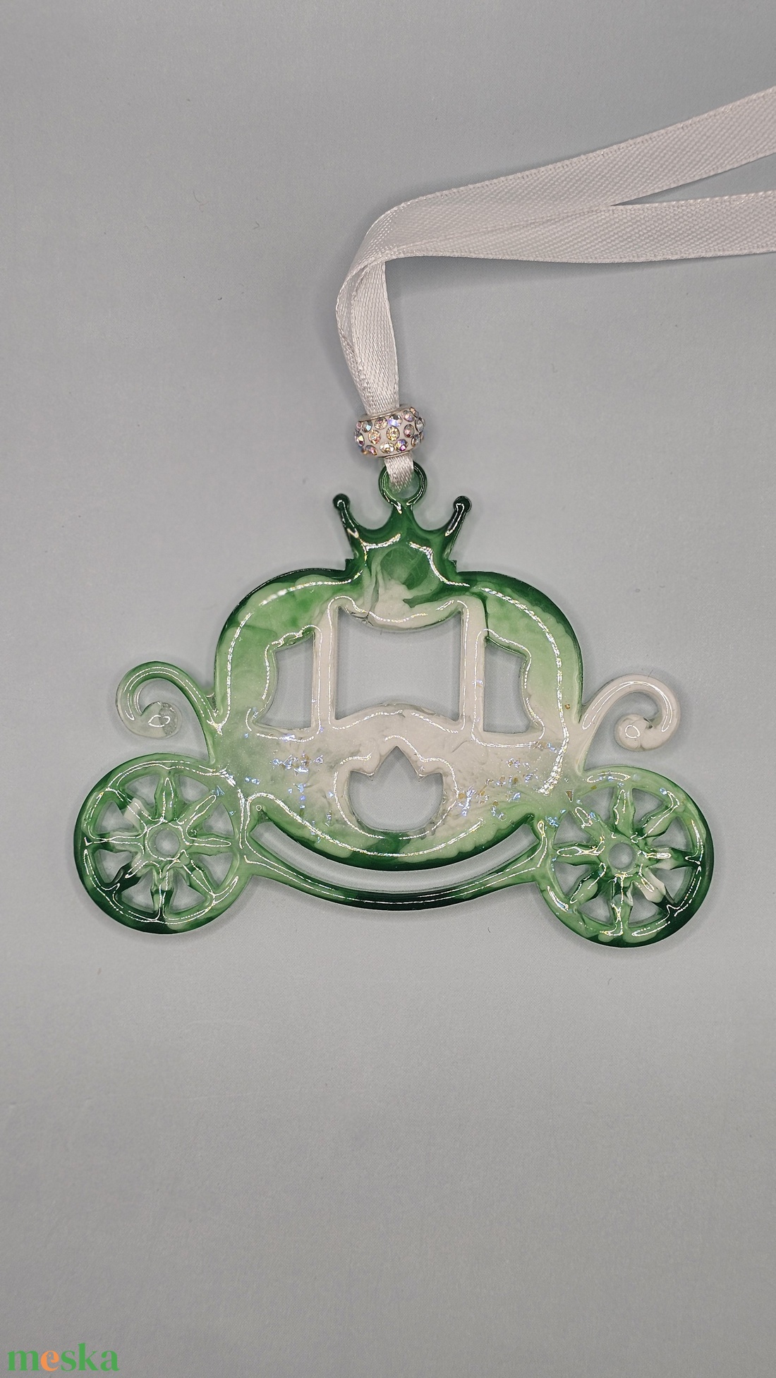 EMERALD GRACE � kézzel készített karácsonyfadísz kollekció díszdobozban, 5 darabos szett - karácsony - karácsonyi lakásdekoráció - karácsonyfadíszek - Meska.hu