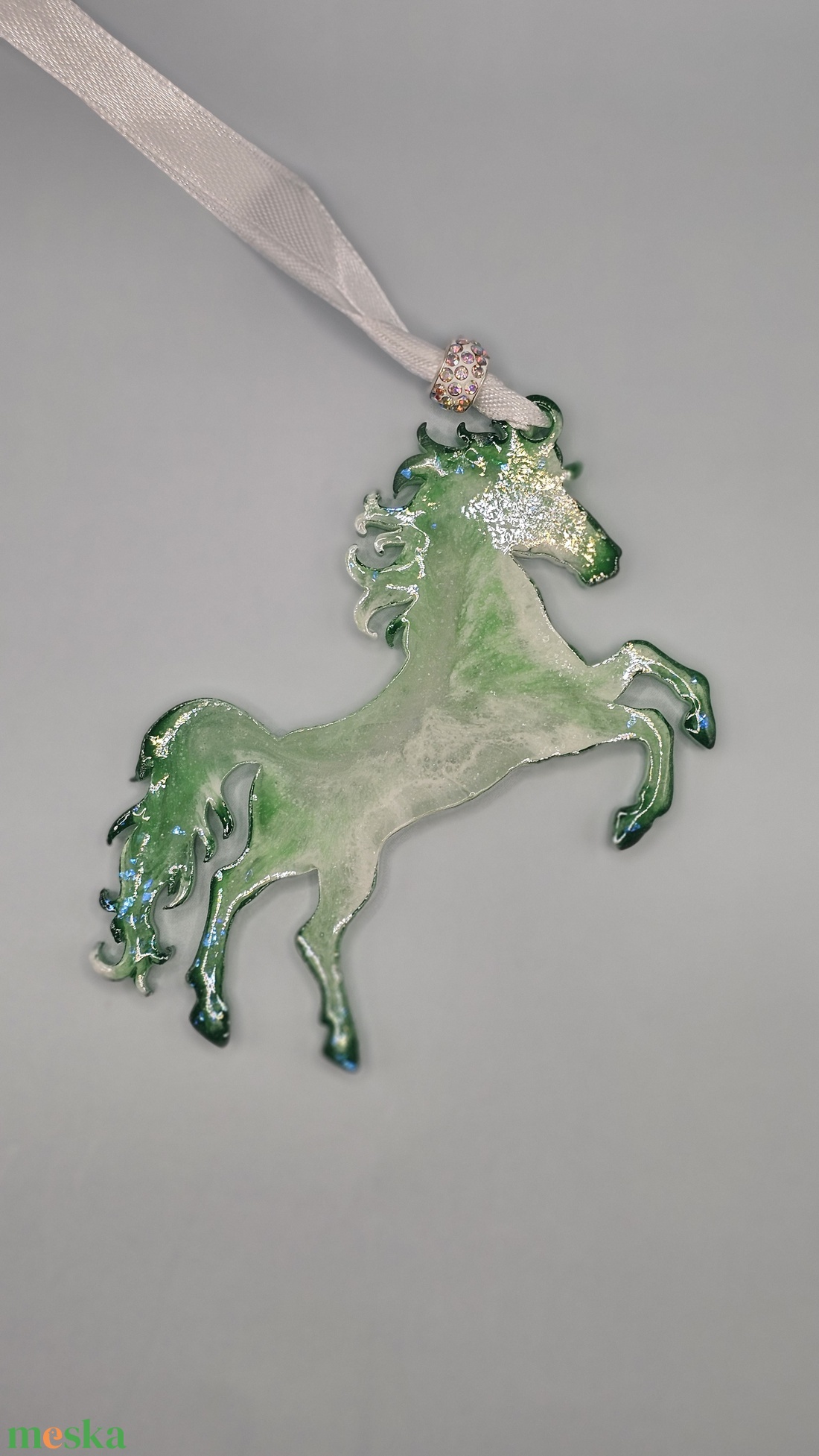 EMERALD GRACE � kézzel készített karácsonyfadísz kollekció díszdobozban, 5 darabos szett - karácsony - karácsonyi lakásdekoráció - karácsonyfadíszek - Meska.hu