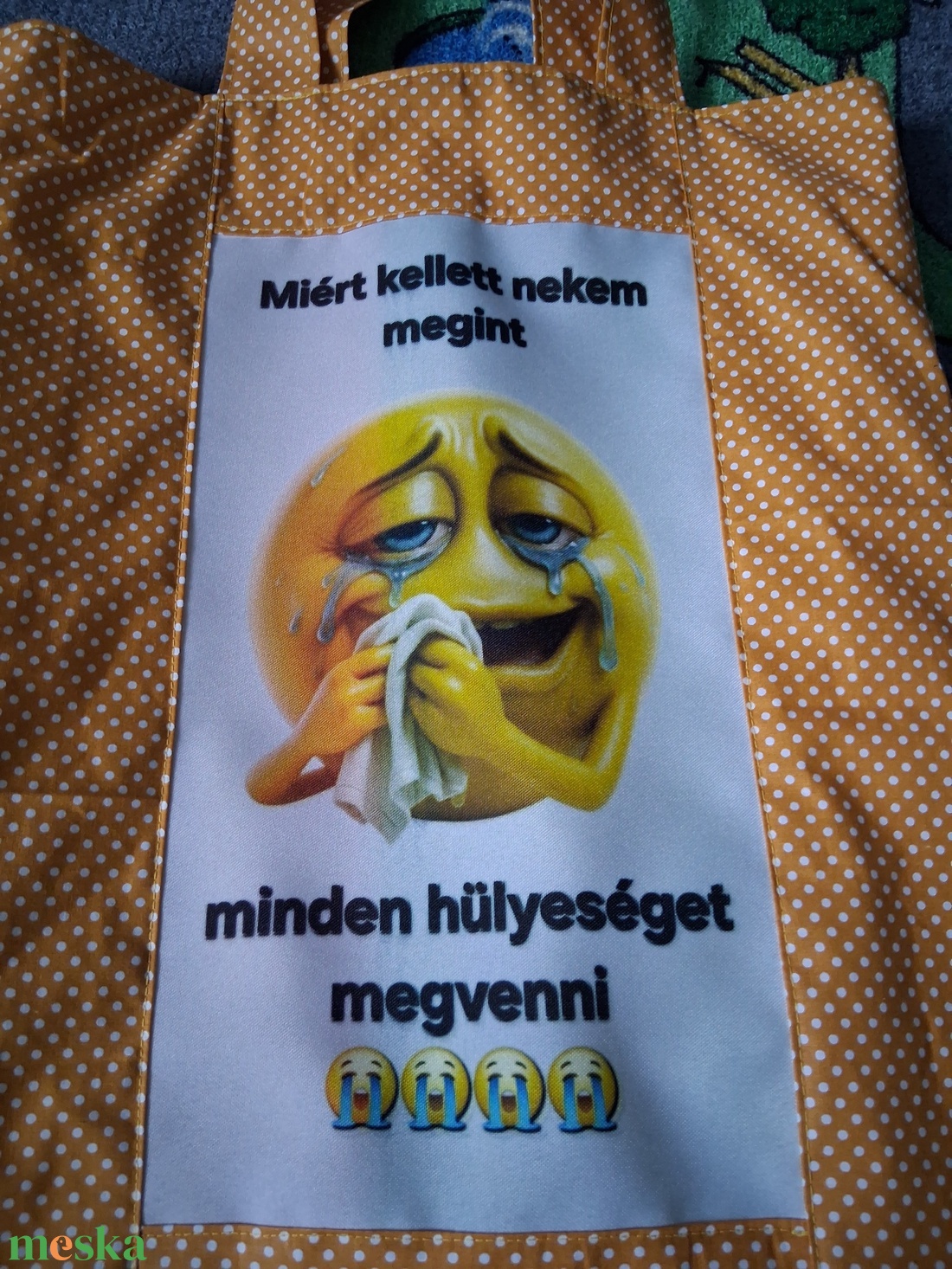 Smile bevásárló táska  - táska & tok - bevásárlás & shopper táska - shopper, textiltáska, szatyor - Meska.hu