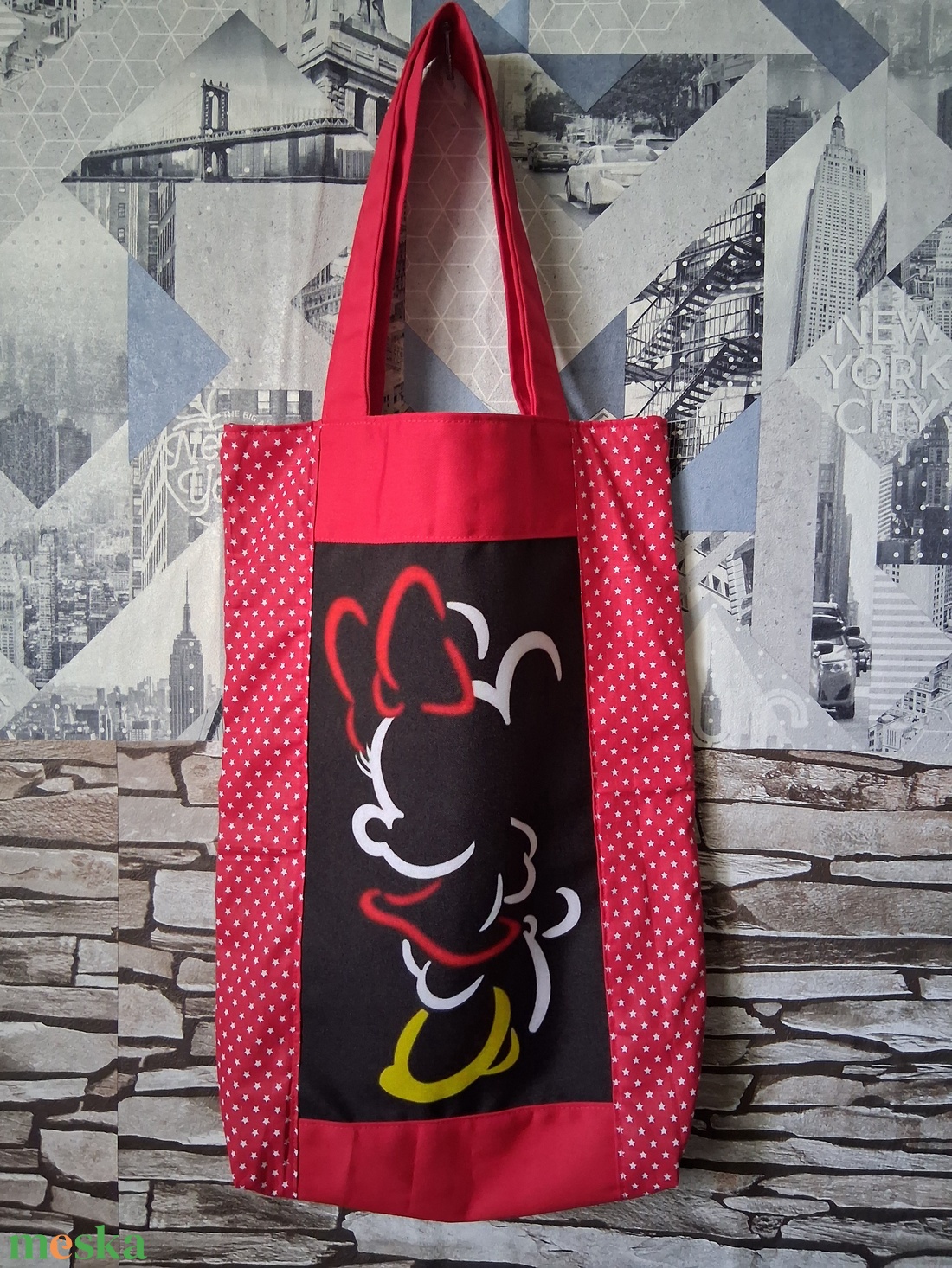 Minnie egeres bevásárló táska - táska & tok - bevásárlás & shopper táska - shopper, textiltáska, szatyor - Meska.hu