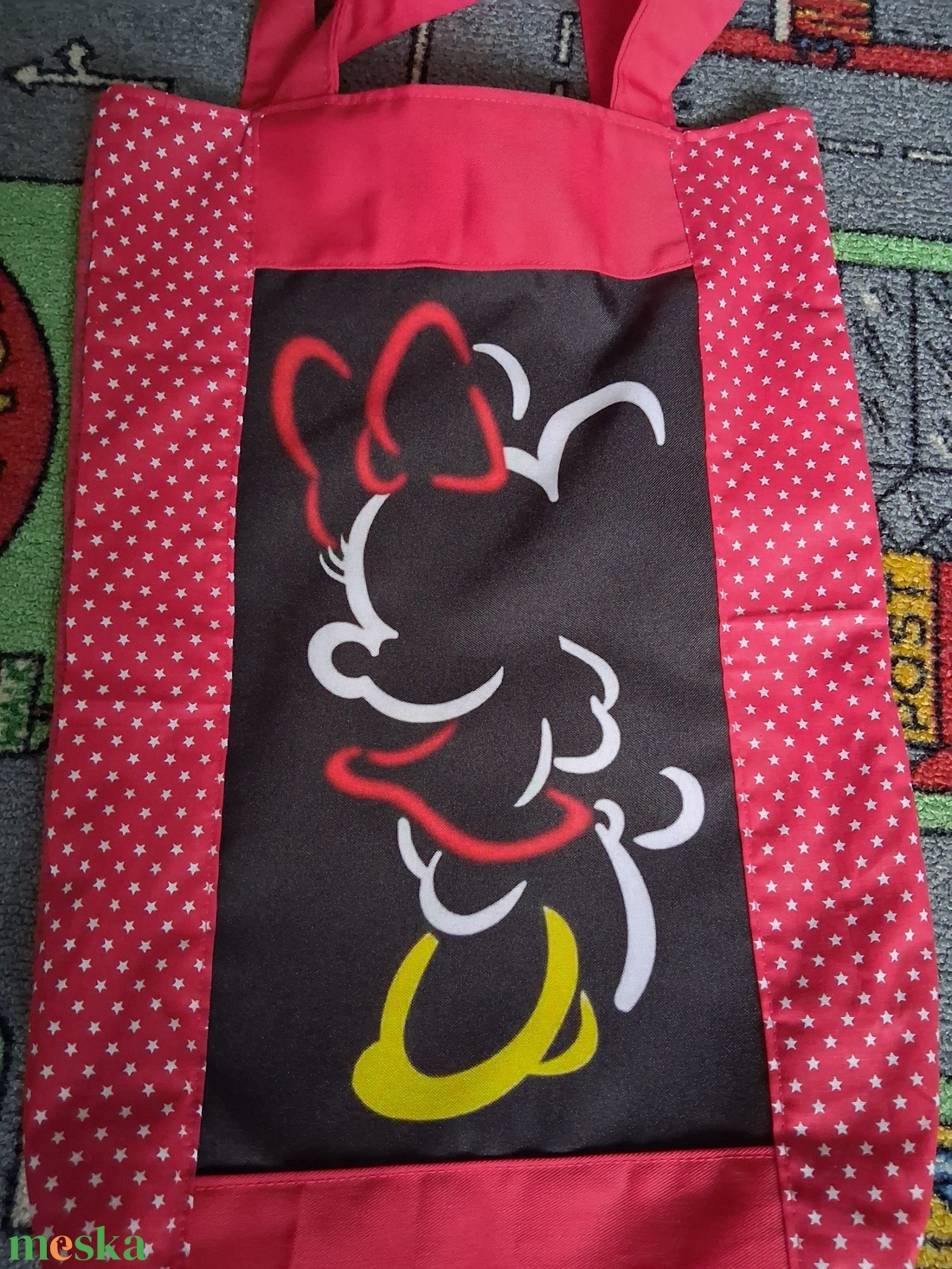 Minnie egeres bevásárló táska - táska & tok - bevásárlás & shopper táska - shopper, textiltáska, szatyor - Meska.hu