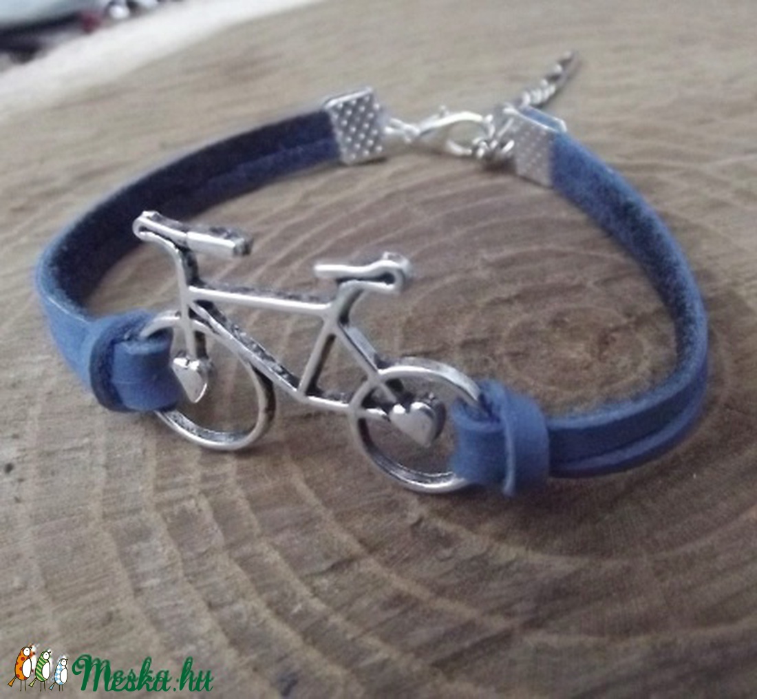 Kék biciklis karkötő -  - Meska.hu