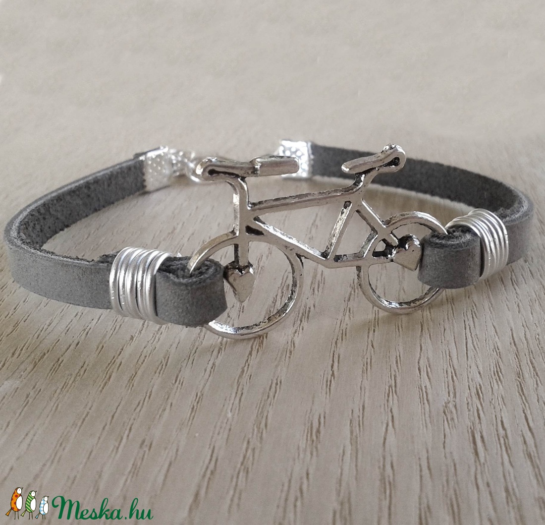 Szürke-ezüst biciklis karkötő -  - Meska.hu