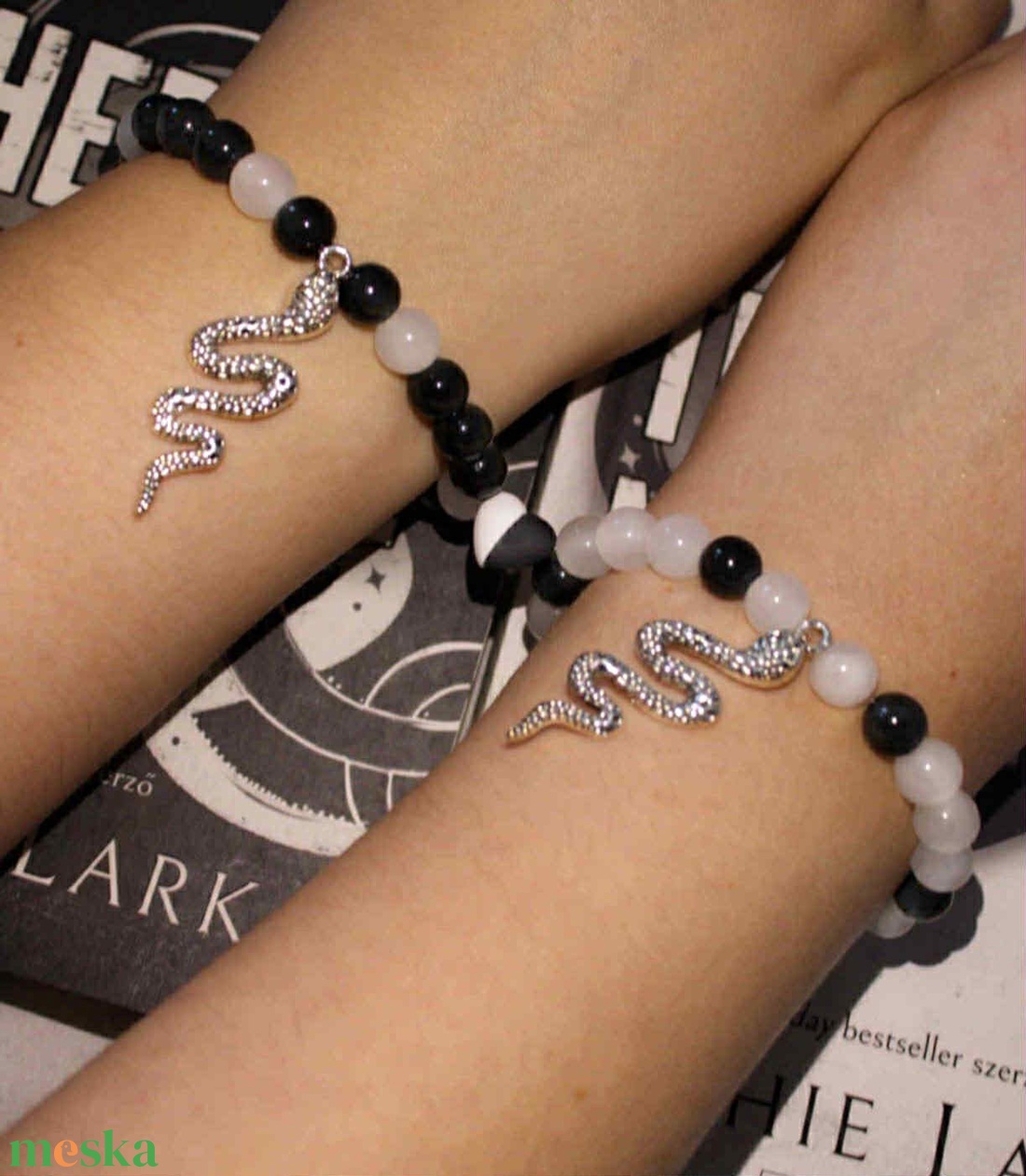 The Sinners duet páros karkötő - ékszer - karkötő - gyöngyös karkötő - Meska.hu