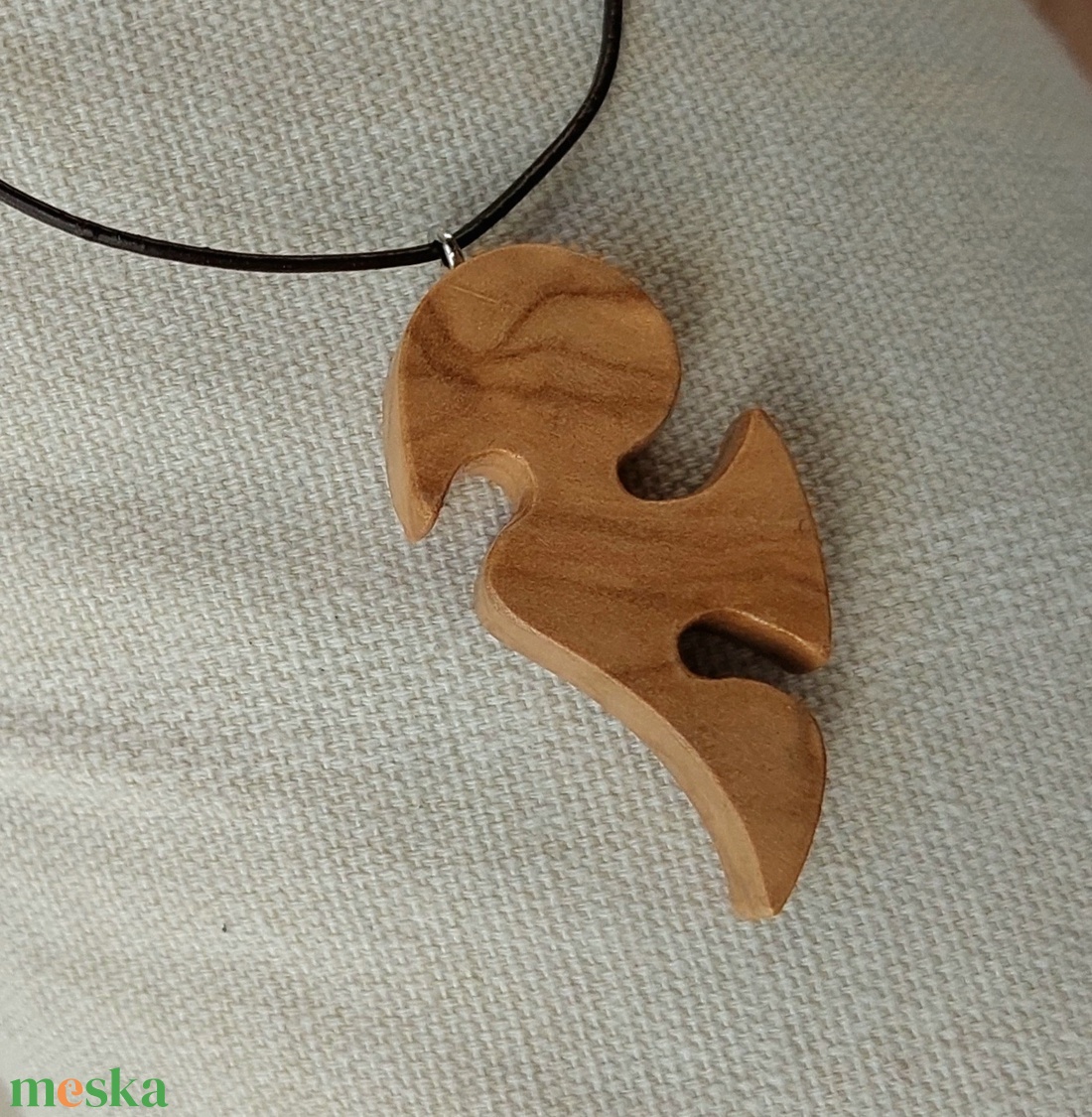 Tribal olajfa unisex amulett műbőr zsinórral - ékszer - nyaklánc - medálos nyaklánc - Meska.hu