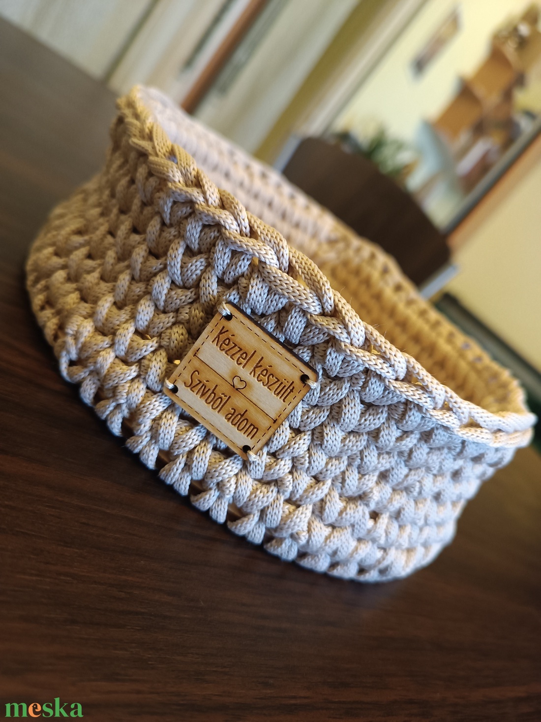 Horgolt kosárka - otthon & életmód - dekoráció - asztal és polc dekoráció - díszdoboz - Meska.hu