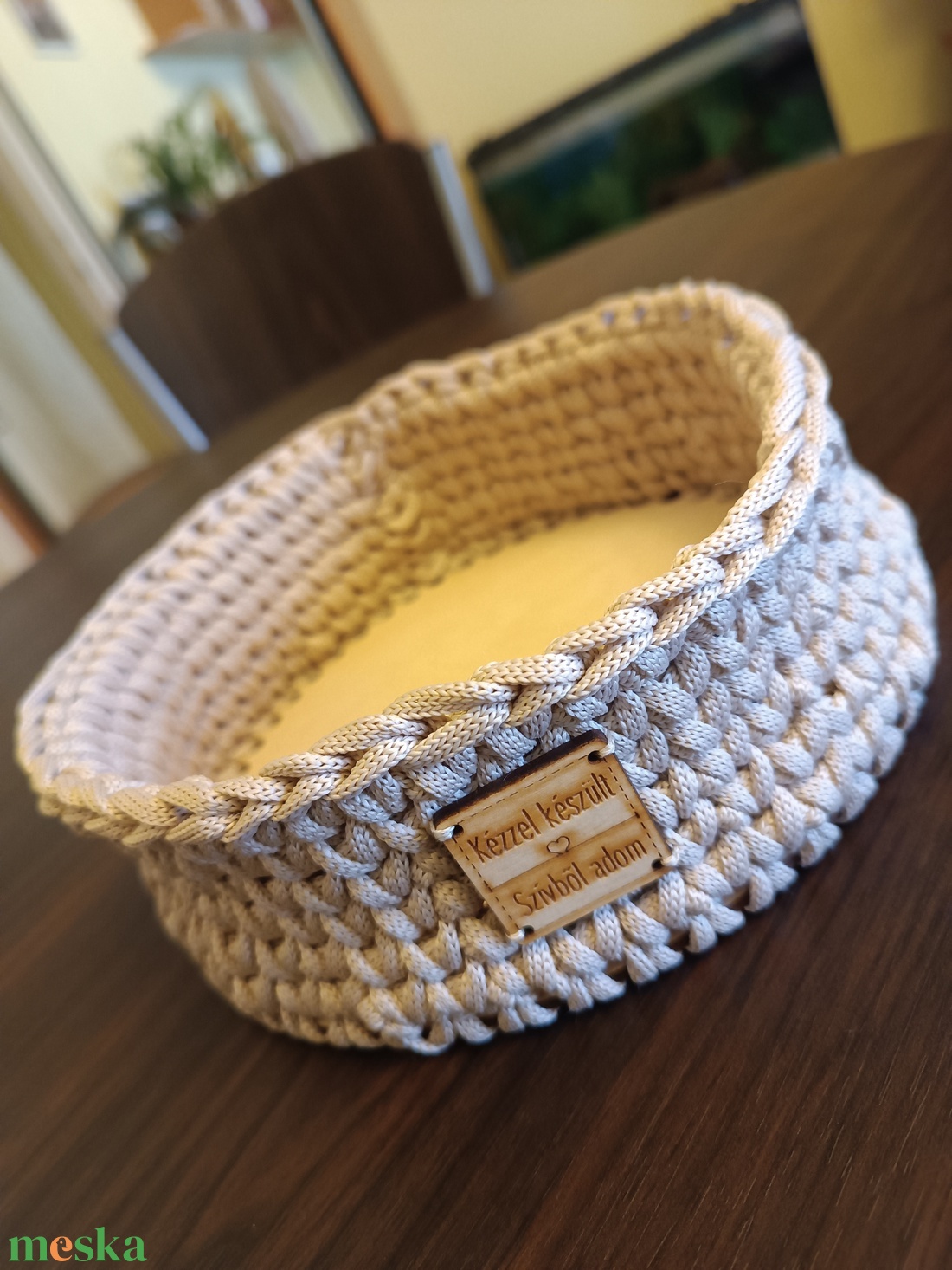 Horgolt kosárka - otthon & életmód - dekoráció - asztal és polc dekoráció - díszdoboz - Meska.hu