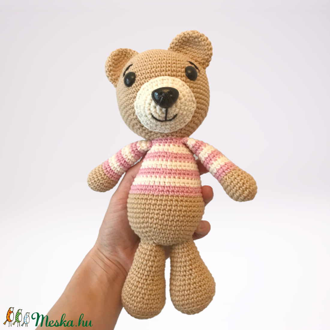 27 cm Nagy horgolt maci rózsaszín - játék & gyerek - plüssállat & játékfigura - Meska.hu 27 cm Nagy horgolt maci rózsaszín - játék & gyerek - plüssállat & játékfigura - Meska.hu