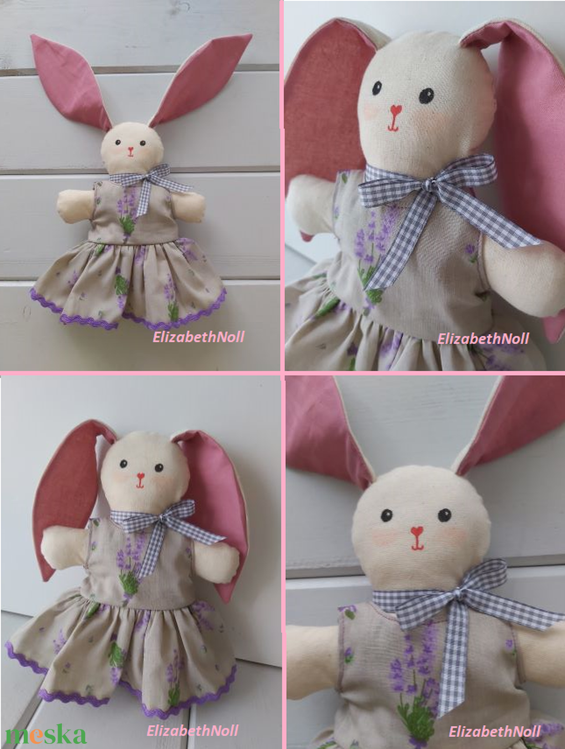 Öltöztethető  nyuszika - játék & sport - plüssállat & játékfigura - nyuszi - Meska.hu