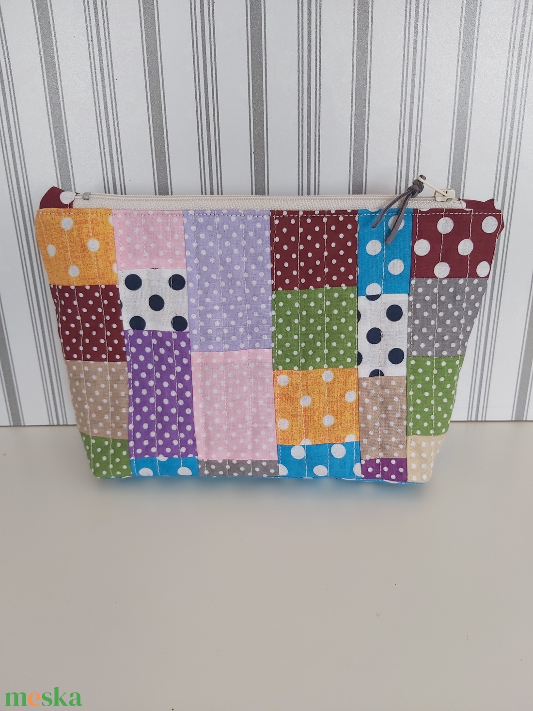 Csupa pötty patchwork tolltartó, neszesszer - otthon & életmód - papír, írószer - tolltartó & ceruzatekercs - Meska.hu Csupa pötty patchwork tolltartó, neszesszer - otthon & életmód - papír, írószer - tolltartó & ceruzatekercs - Meska.hu