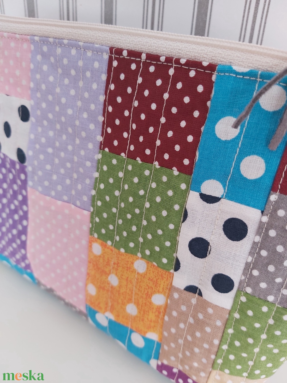 Csupa pötty patchwork tolltartó, neszesszer - otthon & életmód - papír, írószer - tolltartó & ceruzatekercs - Meska.hu Csupa pötty patchwork tolltartó, neszesszer - otthon & életmód - papír, írószer - tolltartó & ceruzatekercs - Meska.hu
