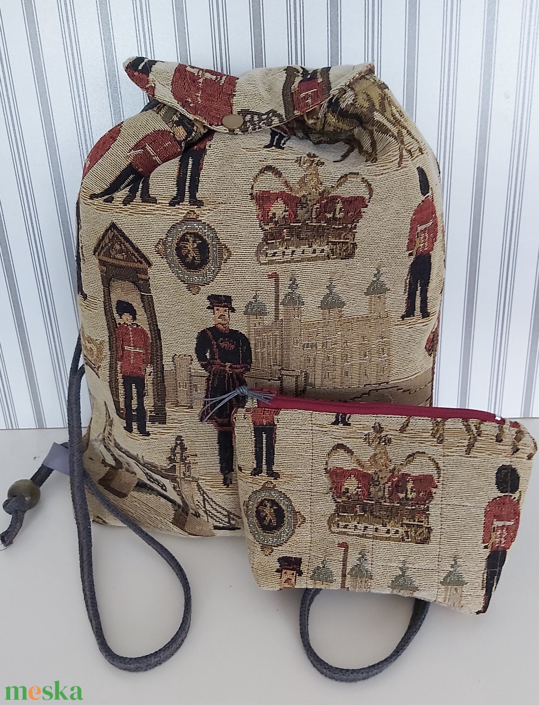 London, Katonák gobelin hátizsák + neszsszer - táska & tok - hátizsák - hátizsák - Meska.hu London, Katonák gobelin hátizsák + neszsszer - táska & tok - hátizsák - hátizsák - Meska.hu