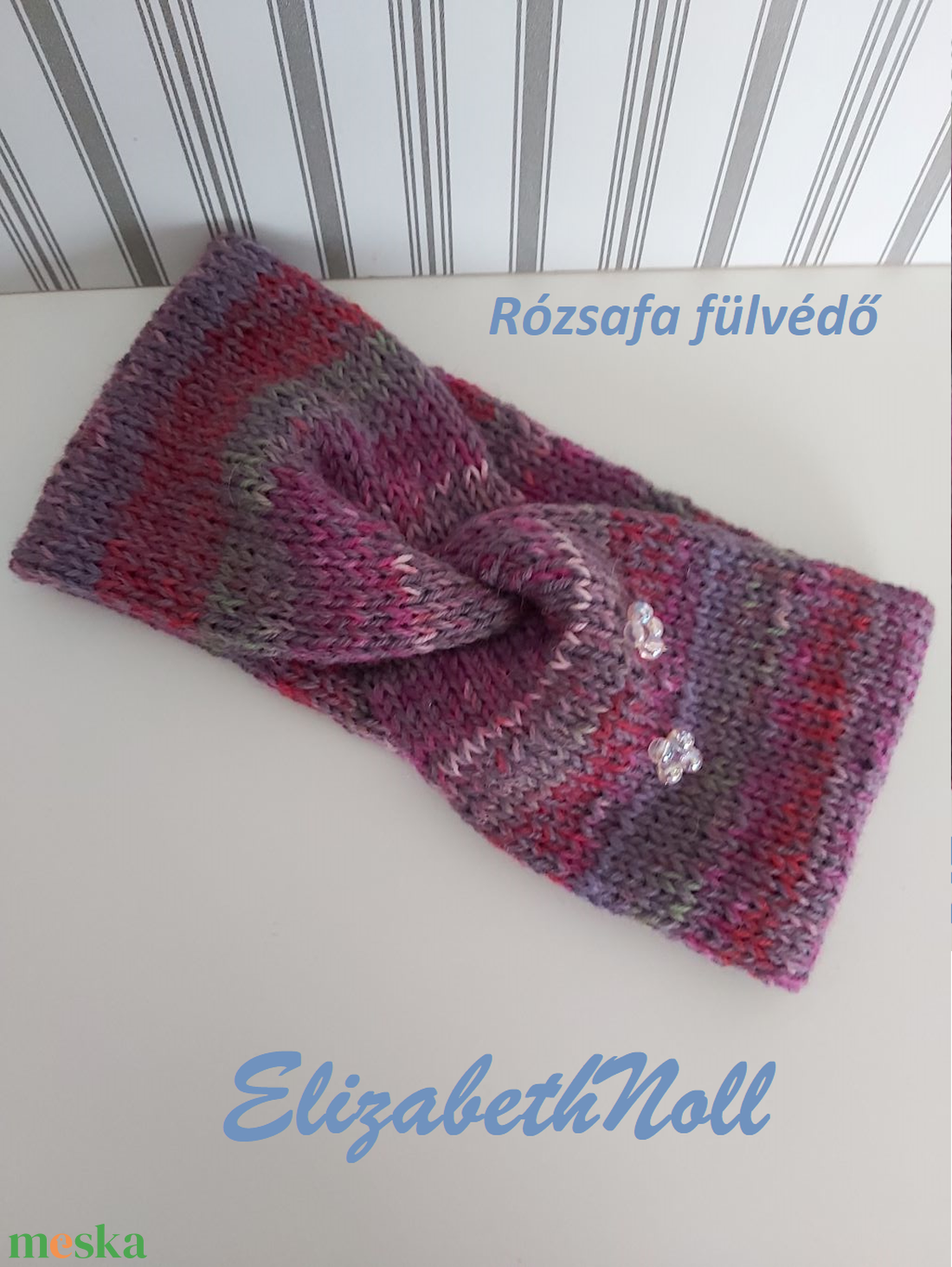 Rózsafa fülvédő, gyöngyökkel - ruha & divat - sál, sapka, kendő - fejpánt - Meska.hu Rózsafa fülvédő, gyöngyökkel - ruha & divat - sál, sapka, kendő - fejpánt - Meska.hu