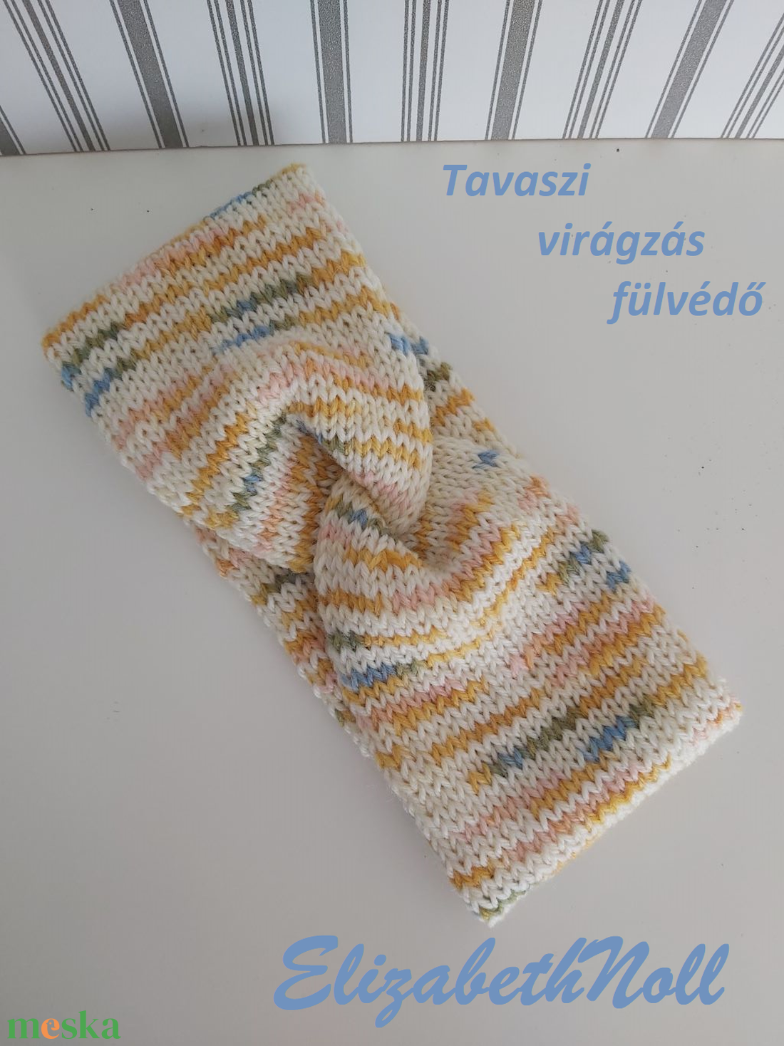 Tavaszi virágzás fülvédő, hajpánt - ruha & divat - sál, sapka, kendő - fejpánt - Meska.hu
