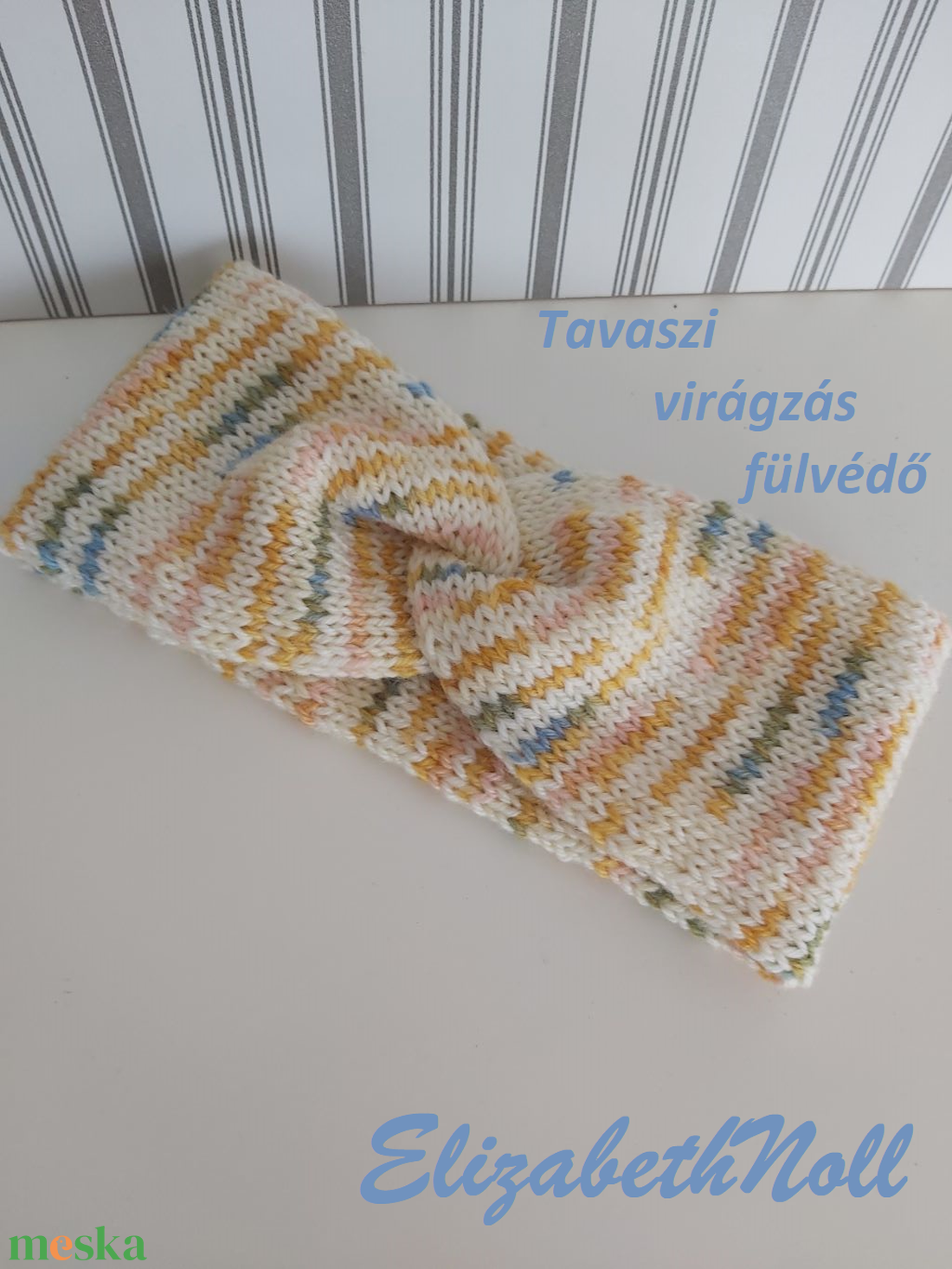 Tavaszi virágzás fülvédő, hajpánt - ruha & divat - sál, sapka, kendő - fejpánt - Meska.hu