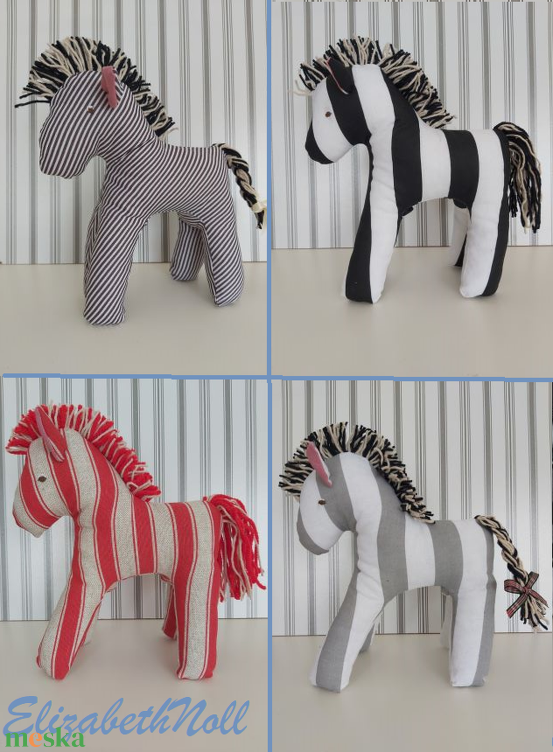 Zebra - játék & sport - plüssállat & játékfigura - ló - Meska.hu Zebra - játék & sport - plüssállat & játékfigura - ló - Meska.hu