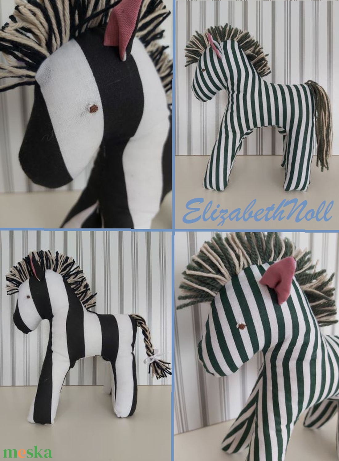 Zebra - játék & sport - plüssállat & játékfigura - ló - Meska.hu Zebra - játék & sport - plüssállat & játékfigura - ló - Meska.hu