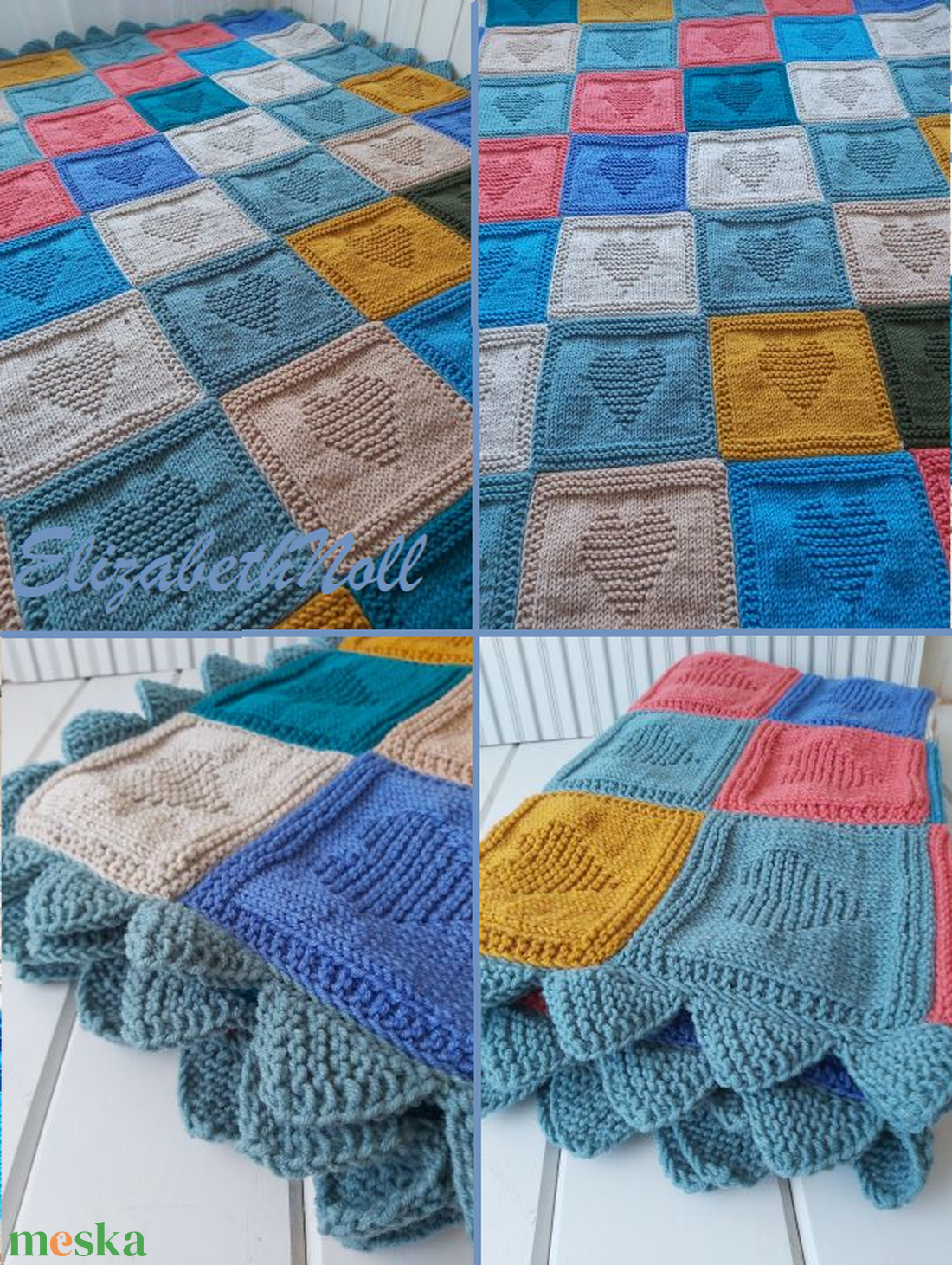 Vidéki hangulat patchwork takaró - otthon & életmód - lakástextil - felnőtt takaró, pléd - Meska.hu