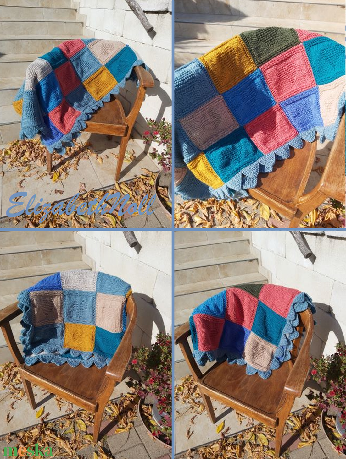 Vidéki hangulat patchwork takaró - otthon & életmód - lakástextil - felnőtt takaró, pléd - Meska.hu