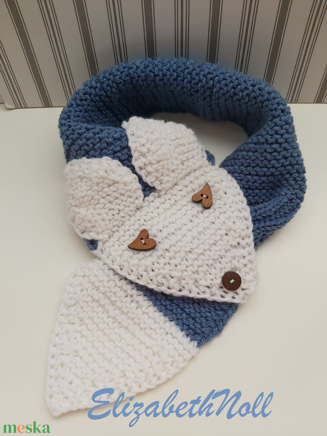 Kékróka-sál gyermek méretben - ruha & divat - sál, sapka, kendő - sál - Meska.hu