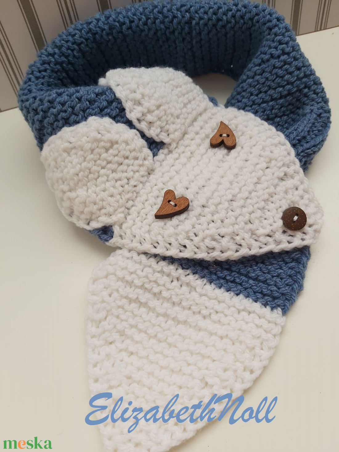 Kékróka-sál gyermek méretben - ruha & divat - sál, sapka, kendő - sál - Meska.hu