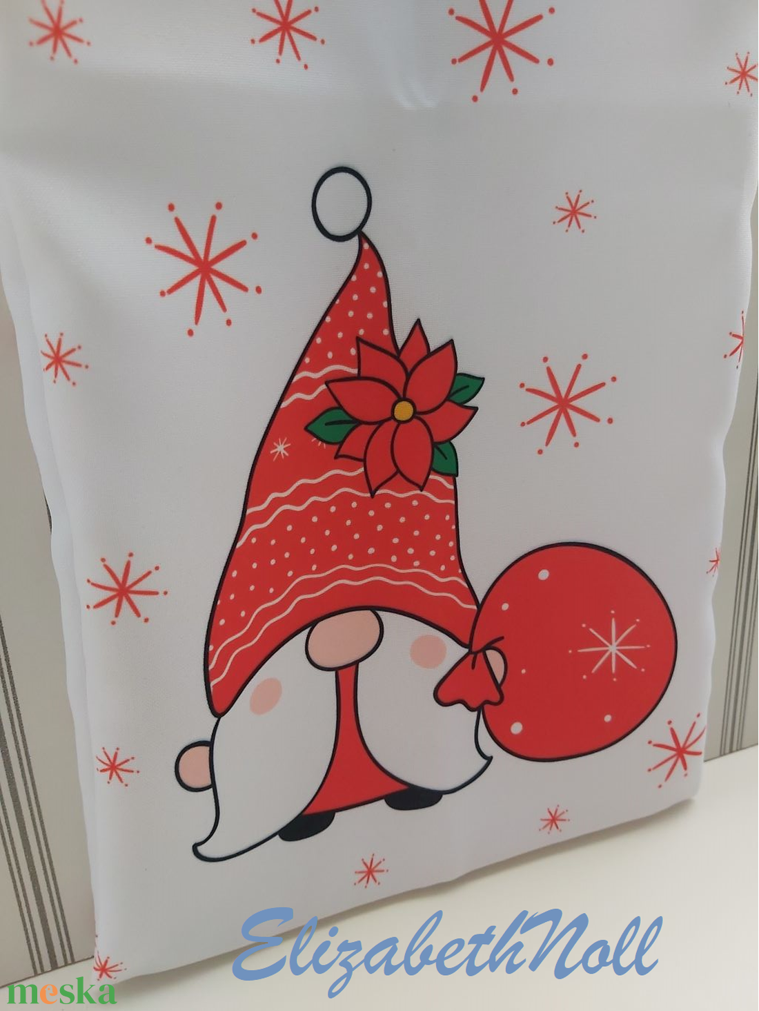 Manó-Mikulásos ajándékátadó tasak - táska & tok - bevásárlás & shopper táska - shopper, textiltáska, szatyor - Meska.hu