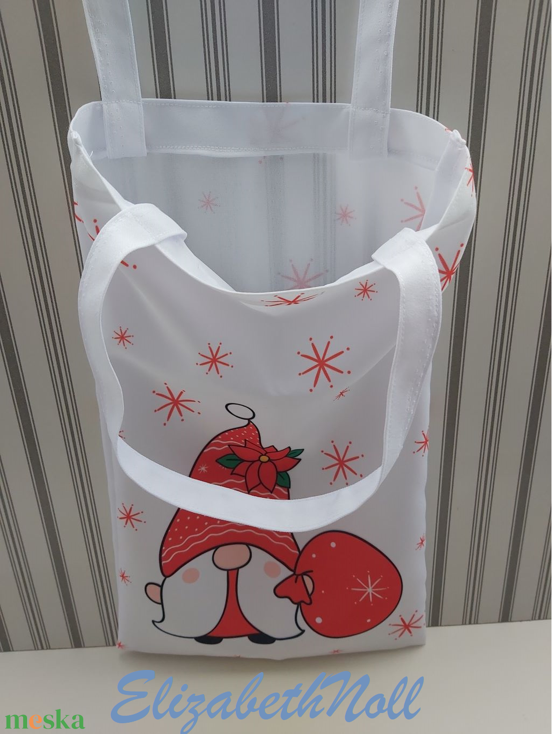 Manó-Mikulásos ajándékátadó tasak - táska & tok - bevásárlás & shopper táska - shopper, textiltáska, szatyor - Meska.hu